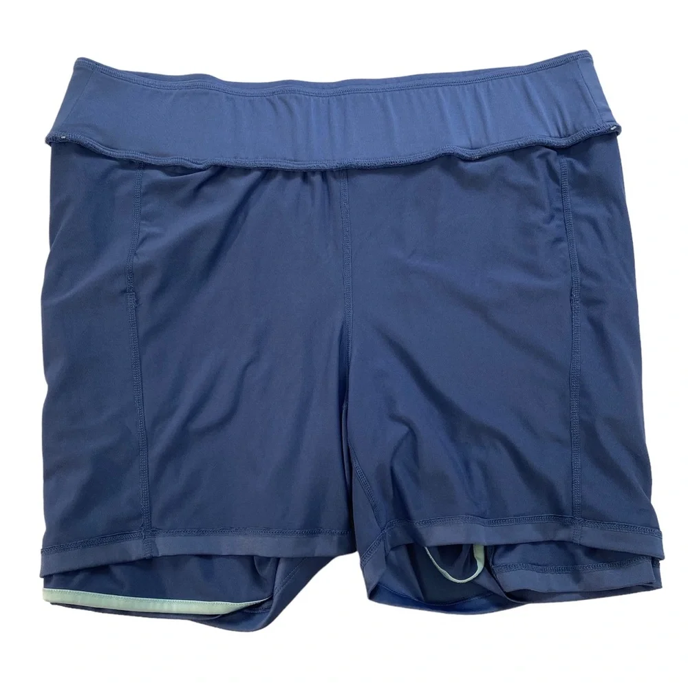 Livi Lane Bryant Blue Athletic Skort Skirt Pockets Shorts Womens 18 20 Gym Walk